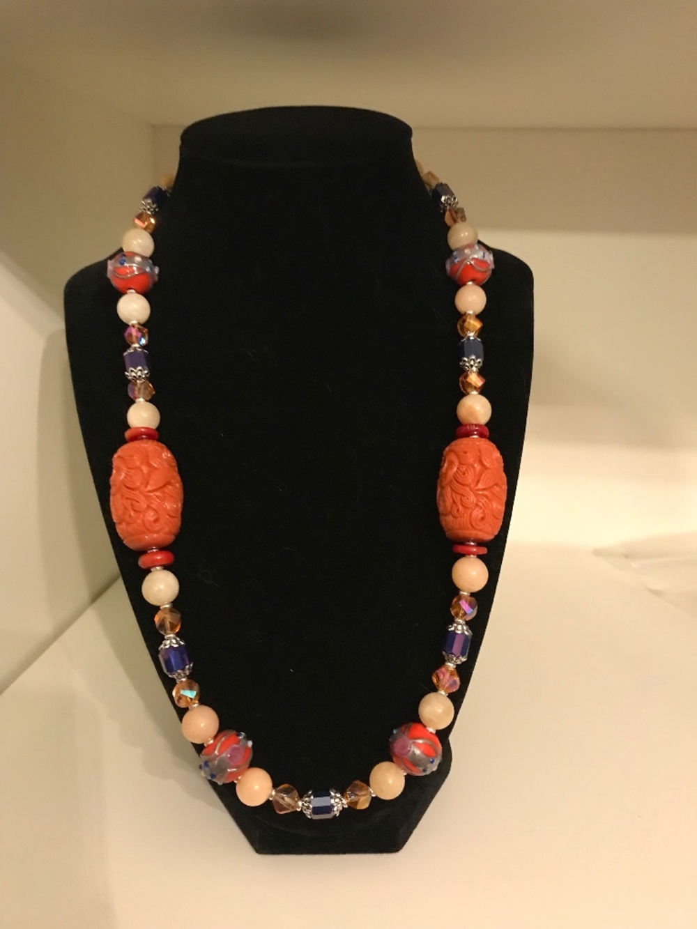 “Comely Coral Mermaids”: Artisan necklace